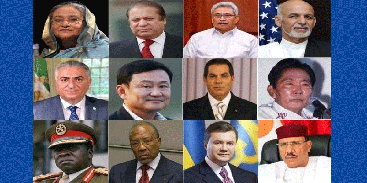 দেশ ছেড়ে পালিয়ে কোথায় যান ক্ষমতাচ্যুত শাসকরা